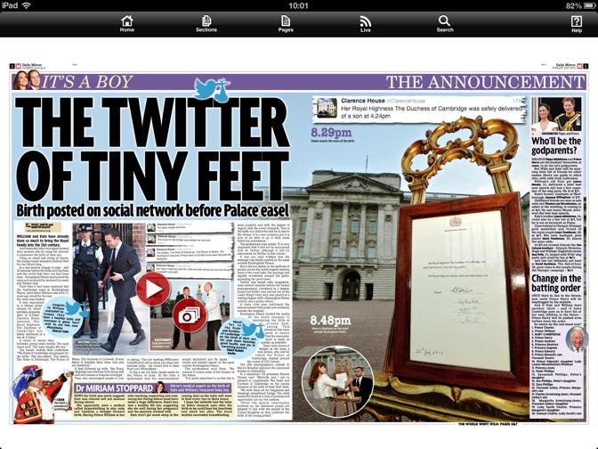 Il Mirror pubblica i tweet pi belli sul Royal Baby